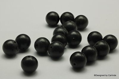 Prachtig zwart matte, ca.12mm, Jaspis kralen K2323